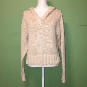 SOFT SURROUNDINGS cream pullover sweater hoodie